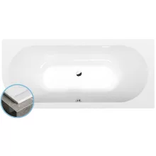   POLYSAN VIVA R Slim akril kád 185x80x47 cm, jobbos / fehér 72129S