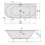 POLYSAN VIVA R Slim akril kád 185x80x47 cm, jobbos / fehér 72129S
