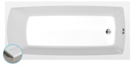 Polysan Lily Slim akril kád 140x70x39 cm, fehér 72201S