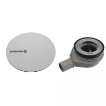   Polysan Mirai zuhanytálca szifon 90 mm, matt inox fedéllel 72730