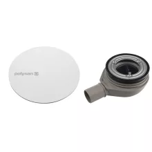   Polysan Mirai zuhanytálca szifon 90 mm, fehér fedéllel 72730W