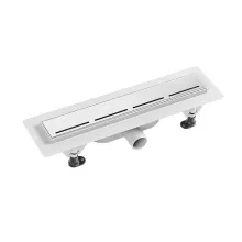   Polysan Road PVC lineáris zuhanylefolyó 45,5 cm, polírozott rozsdamentes acél ráccsal 72834