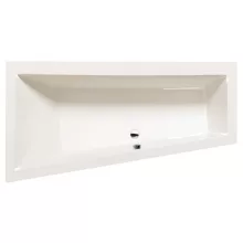   Polysan Andra L aszimmetrikus akril kád 180x90x45 cm, balos / elefántcsont 72872.40
