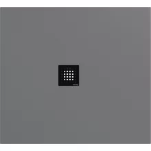   Polysan Flexia öntött márvány zuhanytálca 110x100 cm, matt szürke 72922.31