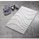 Sapho Ridder La Ola csúszásmentes fürdőszobai textil kilépő szőnyeg 60x90cm, szürke 729307