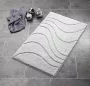 Sapho Ridder La Ola csúszásmentes fürdőszobai textil kilépő szőnyeg 60x90cm, szürke 729307