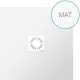 Polysan Flexia öntött márvány zuhanytálca 80 cm, matt fehér 72941MAT