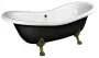 POLYSAN Charleston szabadonálló kád bronz lábakkal 188x80 cm, fekete/fehér 72960