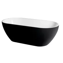   Polysan Reduta szabadonálló kád 150x75 cm, fekete-fehér 72974