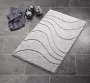 Sapho Ridder La Ola csúszásmentes fürdőszobai textil kilépő szőnyeg 55x50cm, szürke 729807