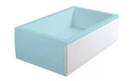 Polysan DEEP PLAIN előlap 160x36 cm, jobbos/fehér 73200