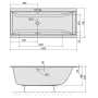 POLYSAN Cleo SLIM beépíthető akril kád 160x70x48 cm, fehér 73611S