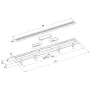 Polysan Indy padlóösszefolyó inox ráccsal 910 mm, inox 73661
