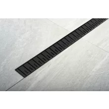   Polysan Klaver padlóösszefolyó inox ráccsal 710 mm, fekete 73721B