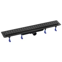   Polysan Klaver padlóösszefolyó inox ráccsal 810 mm, fekete 73731B
