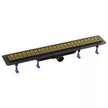   Polysan Klaver padlóösszefolyó inox ráccsal 810 mm, matt arany 73731GB