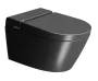 Sapho GSI WCLEAN fali kerámia WC integrált bidéfunkcióval 59x38 cm, dual matt fekete 7418K26