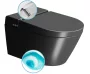 Sapho GSI WCLEAN fali kerámia WC integrált bidéfunkcióval 59x38 cm, dual matt fekete 7418K26