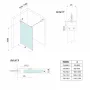 Sapho Bruckner Spitza Walk-in zuhanyfal 120x200 átlátszó üveggel és vízlepergető bevonattal, króm 750.120.1