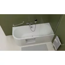 Polysan Portas falhoz illeszthető kád 180x75 cm méretben, jobbos kivitel, kádbelépő ajtóval és fehér színben.