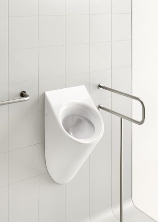 Sapho GSI PURA hátsó bekötésű kerámia piszoár 39x31x60 cm szerelő készlettel, fehér 769711