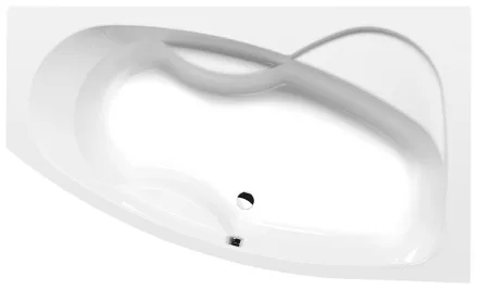 Polysan Mamba jobbos akril kád 170x100x45 cm, fehér 77111