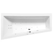   Polysan Andra balos aszimmetrikus akril kád Hidro Air rendszerrel 170x90x45 cm, fehér 81111HA