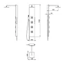 Polysan SPIRIT SQUARE termosztatikus zuhanypanel 250x1550 mm, fekete 81251