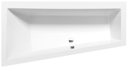 Polysan Andra L aszimmetrikus akril kád 160x90x45 cm, balos/fehér 81521