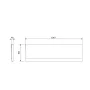 Polysan Deep Plain jobbos előlap 100x36 cm, fehér 83631