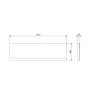 Polysan Deep Plain előlap 110x36 cm, balos, fehér 83648