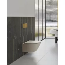 Sapho Gsi Modo fali kerámia WC csésze 37x54 cm SwirlFlush öblítéssel és DualGlaze bevonattal, matt kréta színben.