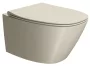 Sapho Gsi Modo fali kerámia WC csésze 37x54 cm SwirlFlush öblítéssel és DualGlaze bevonattal, matt kréta színben.