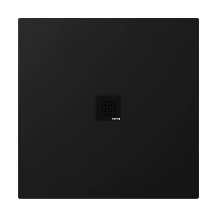 Polysan TRENECA vágható öntött márvány zuhanytálca 90x90 cm, matt fekete 84300.21