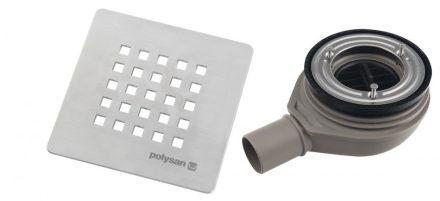 Polysan Treneca zuhanytálca szifon 90 mm, matt rozsdamentes acél 84999