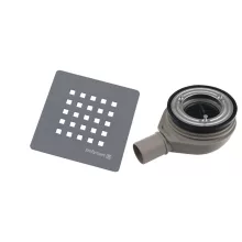   Polysan Treneca zuhanytálca szifon 90 mm, matt szürke 84999.31