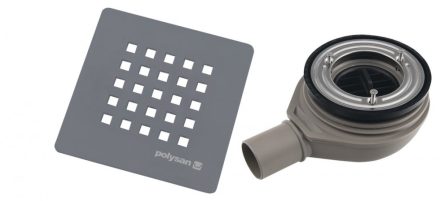 Polysan Treneca zuhanytálca szifon 90 mm, matt szürke 84999.31