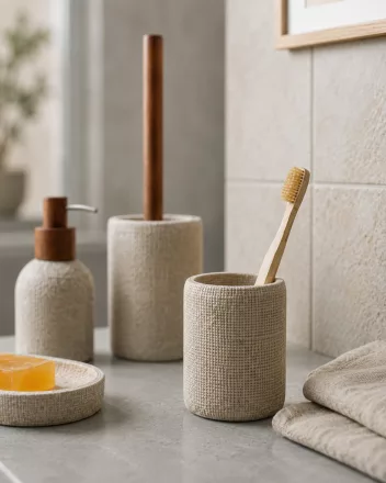 Sapho Craft álló fogkefetartó, bézs kivitelben