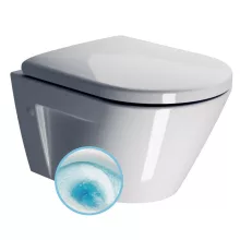Sapho Gsi Norm X fali kerámia WC csésze 36x50 cm GeniusFlush öblítéssel és ExtraGlaze bevonattal, fehér színben.