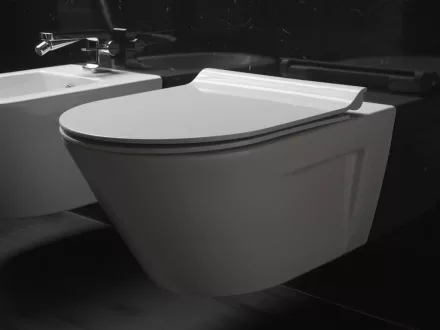Sapho Gsi Norm X fali kerámia WC csésze 36x55 cm GeniusFlush öblítéssel és ExtraGlaze bevonattal, fehér színben.