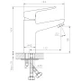 Sapho Bruckner Schmitz álló mosdócsaptelep, króm 863.002.1