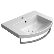   Sapho GSI Norm kerámiamosdó 60,4x48,6 cm csaplyukkal és túlfolyóval, ExtraGlaze bevonattal 8645111