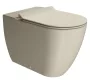 Sapho Gsi Pura monoblokk kerámia WC csésze 36x63 cm Swirlflush öblítéssel és DualGlaze bevonattal, matt kréta színben.