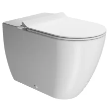 Sapho Gsi Pura monoblokk kerámia WC csésze 36x63 cm Swirlflush öblítéssel és DualGlaze bevonattal, matt fehér színben.