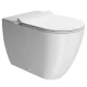 Sapho Gsi Pura monoblokk kerámia WC csésze 36x63 cm Swirlflush öblítéssel és DualGlaze bevonattal, matt fehér színben.