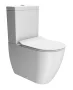 Sapho Gsi Pura monoblokk kerámia WC csésze 36x63 cm Swirlflush öblítéssel és DualGlaze bevonattal, matt fehér színben.