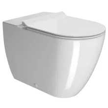 Sapho Gsi Pura monoblokk kerámia WC csésze 36x63 cm Swirlflush öblítéssel és ExtraGlaze bevonattal, fehér színben.