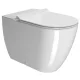 Sapho Gsi Pura monoblokk kerámia WC csésze 36x63 cm Swirlflush öblítéssel és ExtraGlaze bevonattal, fehér színben.