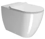 Sapho Gsi Pura monoblokk kerámia WC csésze 36x63 cm Swirlflush öblítéssel és ExtraGlaze bevonattal, fehér színben.