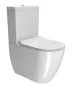Sapho Gsi Pura monoblokk kerámia WC csésze 36x63 cm Swirlflush öblítéssel és ExtraGlaze bevonattal, fehér színben.